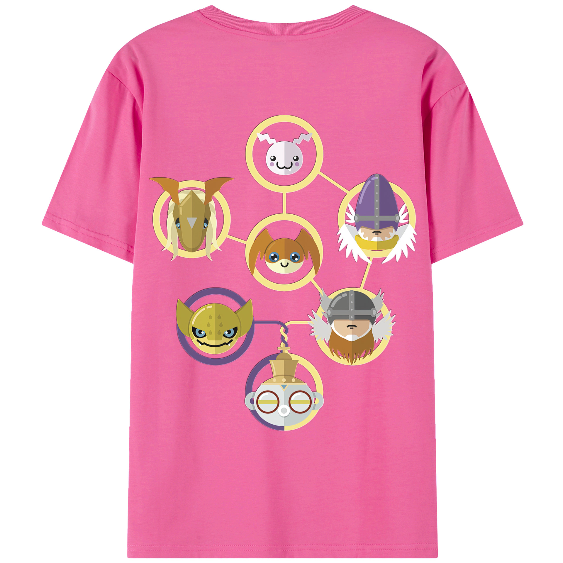 （画像用） Digimon デジタルモンスター/デジモン レディース半袖Tシャツ(バックプリント)